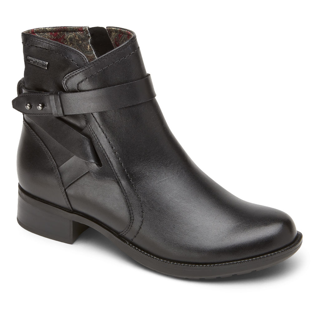 Botas Rockport Mulher Pretas - Copley Waterproof Strap - 28309KPVC